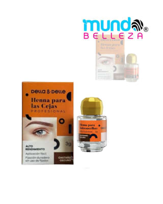 DELLA & DELLE HENNA PARA CEJAS CASTAÑO OSCURO 3G1