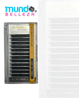 PESTAÑAS NAGARAKU FIBRAS TECNOLOGICAS  0.07D (5D 14MM)