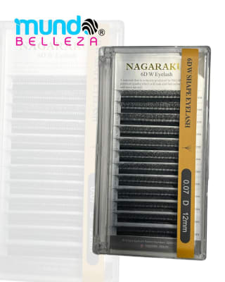 PESTAÑAS NAGARAKU FIBRAS TECNOLOGICAS 0.07D (6D 12MM)1
