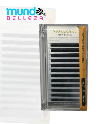 PESTAÑAS NAGARAKU FIBRAS TECNOLOGICAS 0.07D (3D 11MM)1