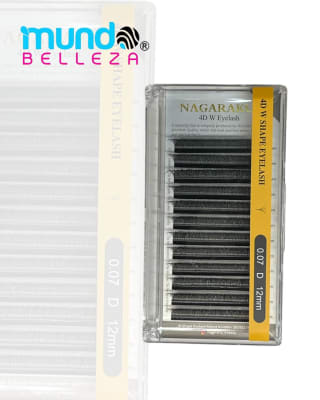 PESTAÑAS NAGARAKU FIBRAS TECNOLOGICAS 0.07D (4D 12MM)