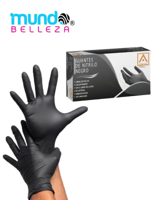 Guantes De Nitrilo Negro Talla S