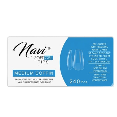 NAVI TIPS SOFT GEL MEDIUM ROUND 240 PCS