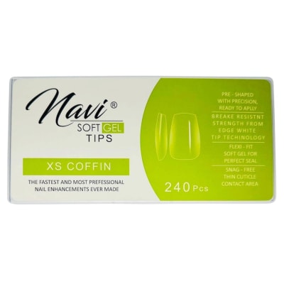 NAVI TIPS SOFT GEL XS COFFIN 240 PCS