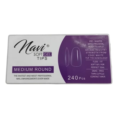 NAVI TIPS SOFT GEL MEDIUM COFFIN 240 PCS