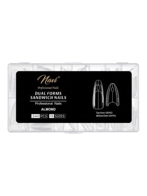 NAVI DUAL SANDWICH NAILS ALMOND 240 PCS