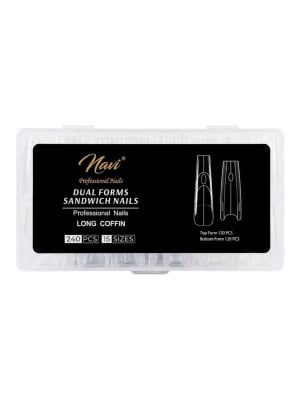 NAVI DUAL SANDWICH NAILS COFFIN 240 PCS