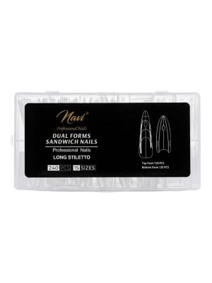 NAVI DUAL SANDWICH NAILS LONG STILETTO 240 PCS1
