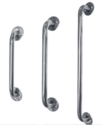 Barra de seguridad cromada para baño 60 cm