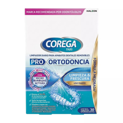 Corega Pro Ortodoncia 30 Tabletas1