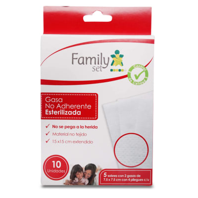 Gasa no adherente esterilizada 15x15 Family Set 10u1
