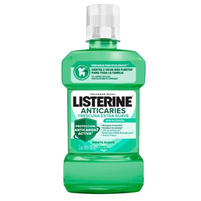Listerine Anticaries menta suave sin alcohol 250ml