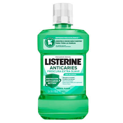 Listerine Anticaries menta suave sin alcohol 500ml1