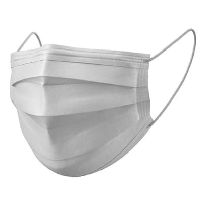 Mascarilla c/elast 3 pliegues caja de 50u blanco