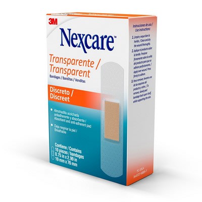 Nexcare 3M Parche Plástico Transparente 10u1