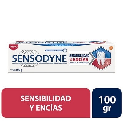 Sensodyne Crema Dental con Flúor Sensibilidad y Encías Original 100 G