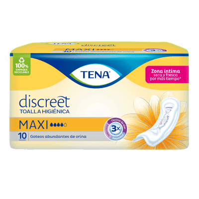 Toalla Higienica Tena Discret Maxi 10u