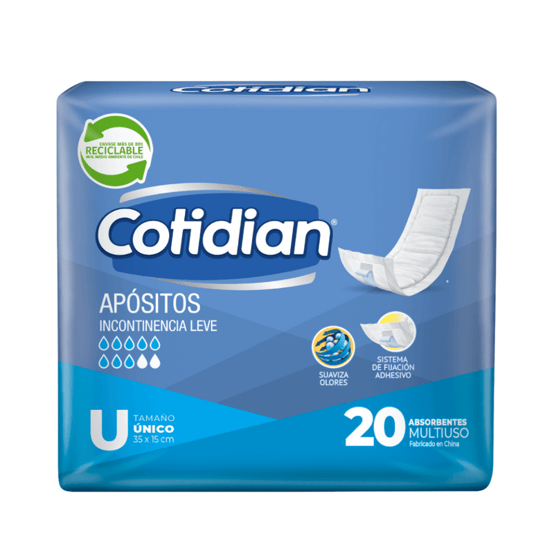 Apósito Cotidian Unisex Normal 20 un Talla U2