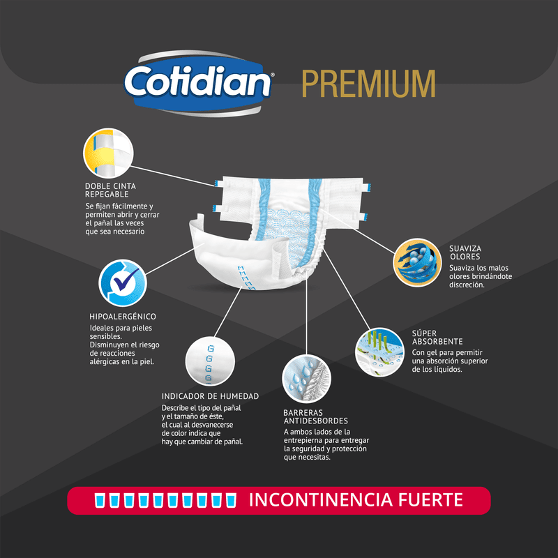 Pañal Cotidian Premium M 20u2