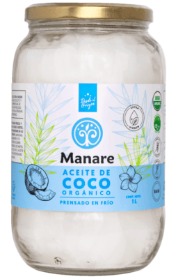 Aceite de coco Orgánico Manare 1L1