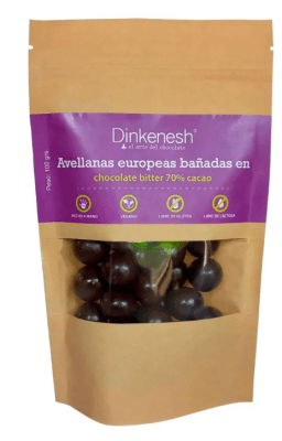 AVELLANAS BAÑADAS EN CHOCOLATE 70% DINKENESH