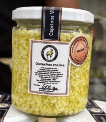 QUESO FETA EN OLIVA CAPRINOS VILLASECA FRASCO