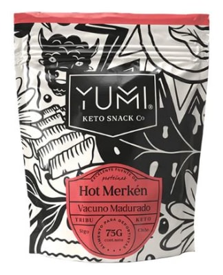 YUMI KETO SNACK VACUNO MADURADO HOT MERKEN 25G1