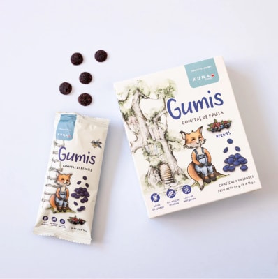 Caja gumis gomitas de fruta Kuna Berris FOODS