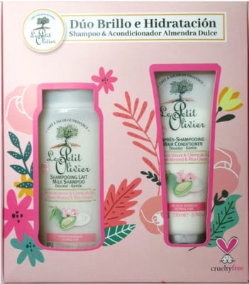 DUO BRILLO E HIDRATACION, SHAMPOO Y BALSAMO LE PETIT OLIVIER