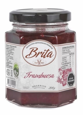 MERMELADA BRITA FRAMBUESA ORGANICA 200GR1