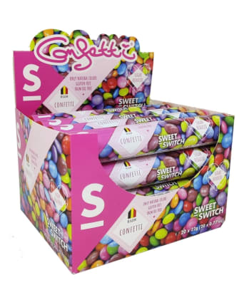 TUBO DE CHOCOLATE  CONFETTI SIN AZUCAR