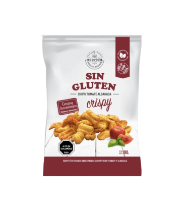 Chips Tomate Albahaca Sin Gluten ECOVIDA