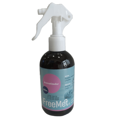 Aromatizador Durazno Frutilla Freemet 250 ml con envase