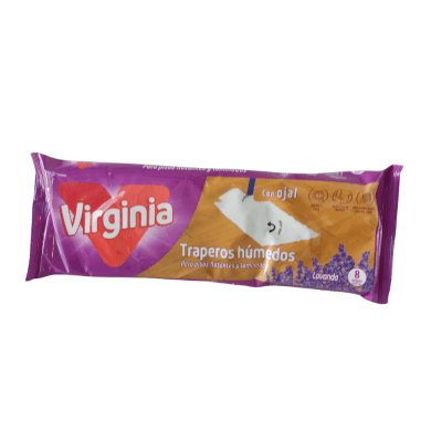 Trapero humedo para pisos flotantes y laminados Virginia, 8 unidades, aroma lavanda