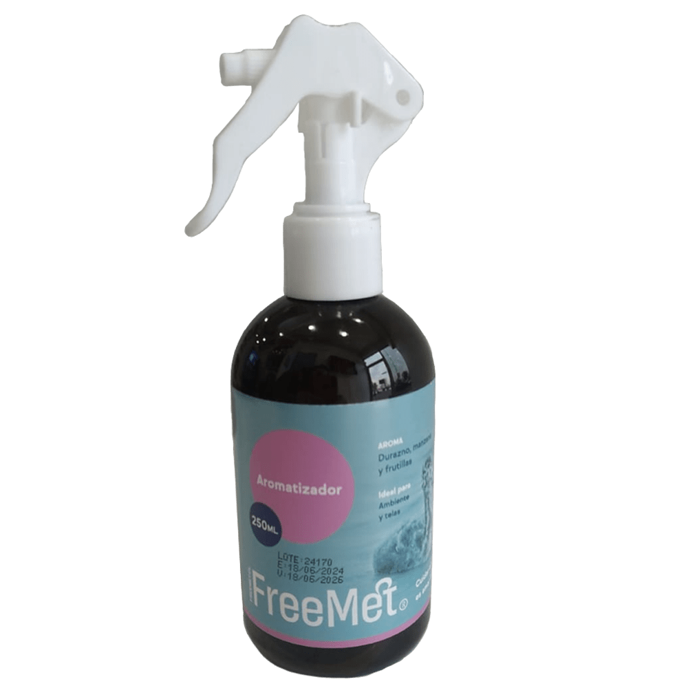 Aromatizador Durazno Frutilla Freemet 250 ml con envase1