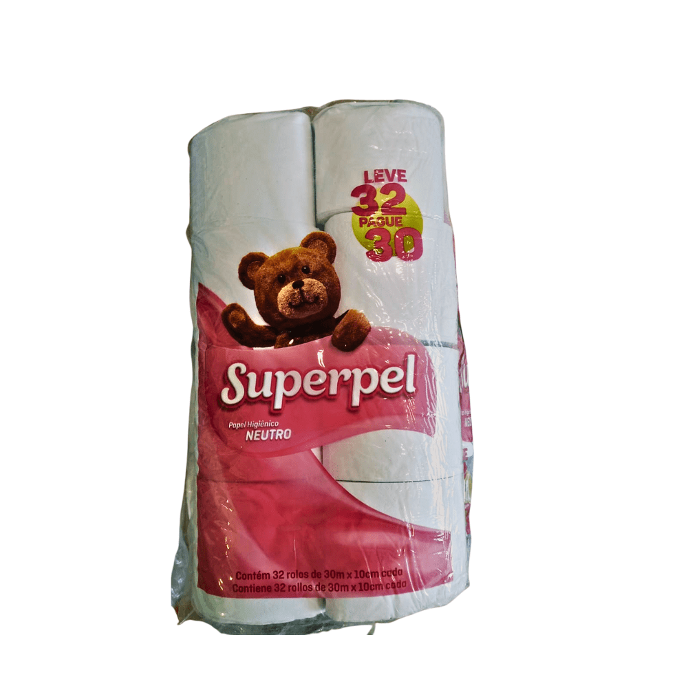 pack de 32 rollos 30 mts, papel higiénico superpel D/H1