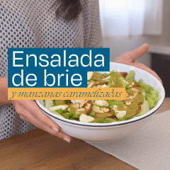 Ensalada de Queso Brie y manzanas caramelizadas