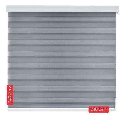 Cortina Roller Duo Gris 240x240 cm Vincenzi