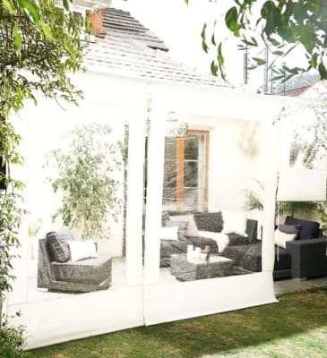 Cortina Roller Cierre De Terraza 100 x 250 Cm Blanca Vincenzi