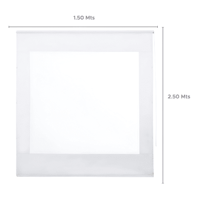 Cortina Roller Cierre de Terraza Blanca 150x250cm