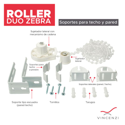 Kit Instalación Cortina Roller Duo