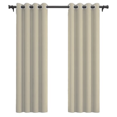 Cortina de Tela Blackout Beige Vincenzi 140x220