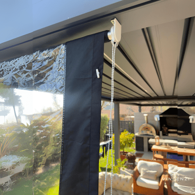 Cortina Roller Cierre de Terraza Negra 150x250cm