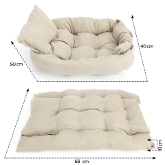Cama para mascotas 68x50x40 Beige Claro