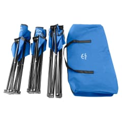 Juego de mesa con sillas plegables azul