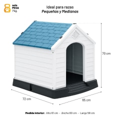Casa Mediana Térmica 73x66x71 Lil House Gris PetWoow