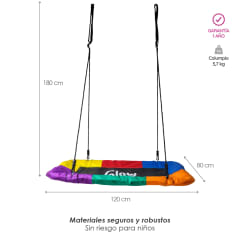 Columpio Rectangular Multicolor GlowUp