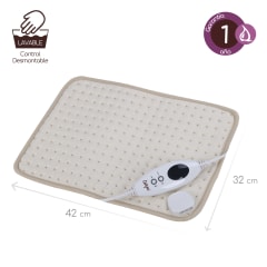 Almohadilla Eléctrica Térmica Digital 42x32 cm Beige Acqui
