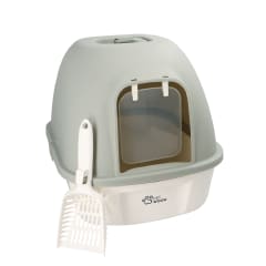 Arenero Gatos con puerta abatible Gris 52x41x405 cm Petwoow