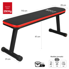 Banca de Ejercicios Multifuncional Plegable Kfit